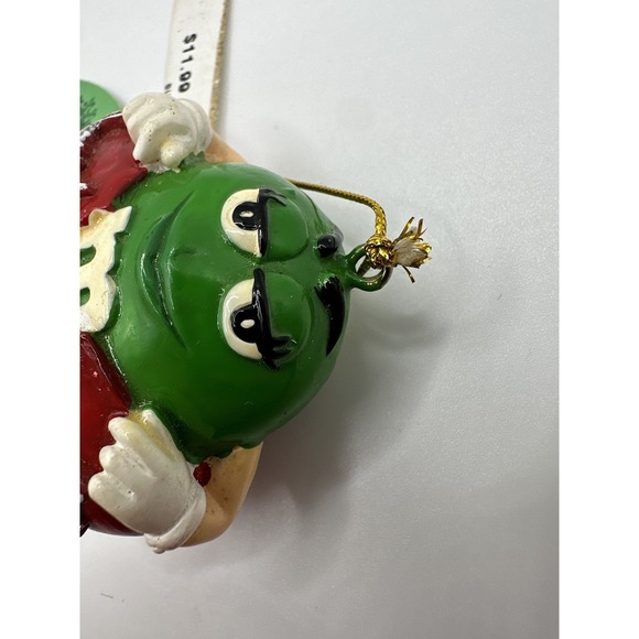 M&M's Heart Breaker Christmas Ornament Red Green Candy Character 2007 Holiday - Picture 8 of 11